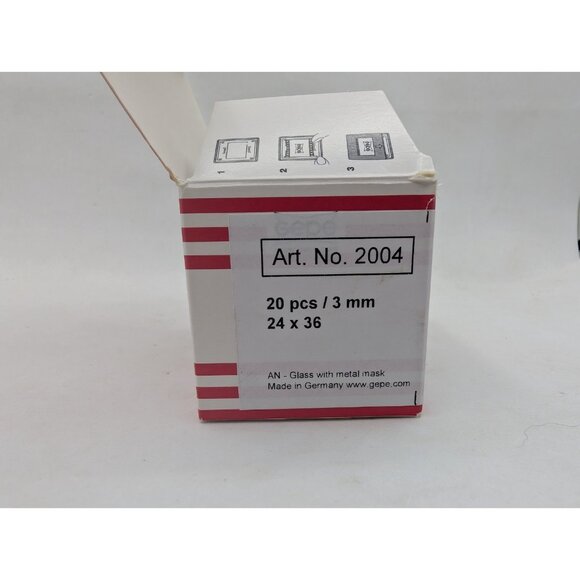 Vtg Gepe Antinewton Double Glass Slide Binders 24x36 Mounts 3mm 20 Count Germany - Picture 3 of 7